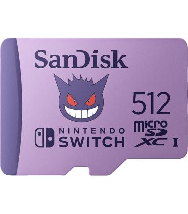 Tarjeta memoria micro secure digital 512gb sandisk nintendo switch pokemon gengar edition clase v30 uhs - i u3