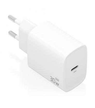 Cargador de pared gan aisens a110-0950/ 1xusb tipo-c/ 30w/ blanco