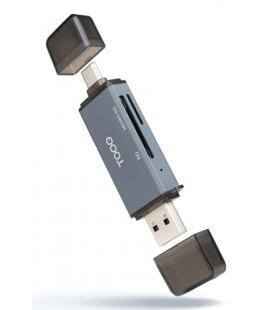 Lector de tarjetas externo tooq tqr-3001g/ usb 3.0 y usb tipo-c