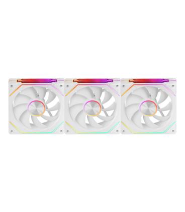 Pack 3 ventiladores mars gaming mf-linkfinitykit2/ 12cm/ argb/ blanco