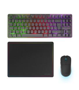 Pack gaming mars gaming mcpwtkl/ teclado inalámbrico + ratón inalámbrico + alfombrilla