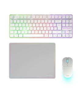 Pack gaming mars gaming mcpwtkl/ teclado inalámbrico + ratón inalámbrico + alfombrilla
