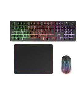 Pack gaming mars gaming mcpwx/ teclado inalámbrico + ratón inalámbrico + alfombrilla