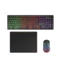 Pack gaming mars gaming mcpwx/ teclado inalámbrico + ratón inalámbrico + alfombrilla