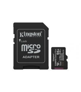 Tarjeta memoria micro sdxc 64gb kingston canvas select plus + adaptador sd
