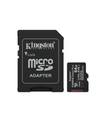Tarjeta memoria micro sdxc 64gb kingston canvas select plus + adaptador sd