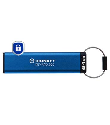 Memoria usb 3.2 kingston 64gb ironkey keypad 200