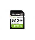 Tarjeta de memoria kingston canvas select plus 512gb sd xc/ clase 10/ 150mbs