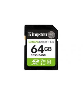Tarjeta de memoria kingston canvas select plus 64gb sd xc/ clase 10/ 100mbs