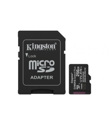 Tarjeta de memoria kingston canvas select plus 256gb microsd xc con adaptador/ clase 10/ 150mbs