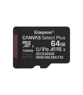Tarjeta de memoria kingston canvas select plus 64gb microsd xc/ clase 10/ 100mbs