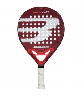 Pala de pádel bullpadel flow light 25/ blanca y roja