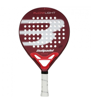 Pala de pádel bullpadel flow light 25/ blanca y roja