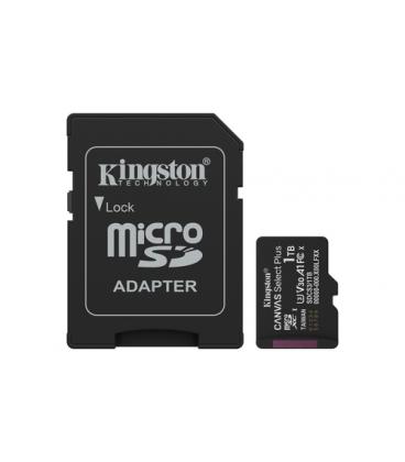 Tarjeta de memoria kingston canvas select plus 1tb microsd xc con adaptador/ clase 10/ 150mbs
