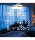 Yoevu - nature white wifi ventilador de techo con luz led motor dc compatible con alexa | 3 tónalidades de color regulable en in