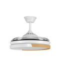 Yoevu - nature white wifi ventilador de techo con luz led motor dc compatible con alexa | 3 tónalidades de color regulable en in