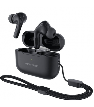 Auriculares bluetooth vention echo lite e11 pro con estuche de carga/ autonomía / negros