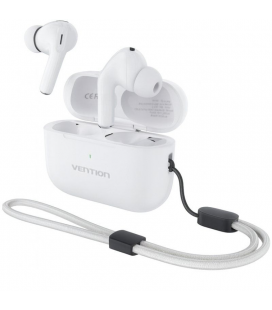 Auriculares bluetooth vention echo lite e11 pro con estuche de carga/ autonomía / blancos