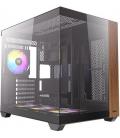 CAJA ANTEC CX800 ARGB ATX WOOD 2XVENT REV 120 MM 1X120MM 2XUSB SN FUENTE