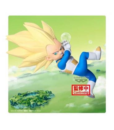 Figura banpresto dragon ball daima super saiyan 3 vegeta mini con panel 13cm