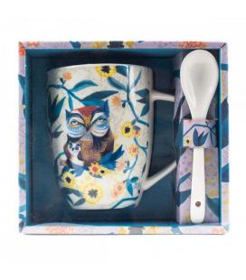 Taza con cuchara enesco buhos