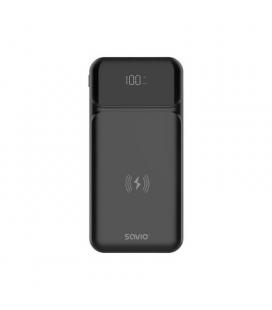 POWERBANK SAVIO BA-09 10000MAH QI CHARGING BLACK