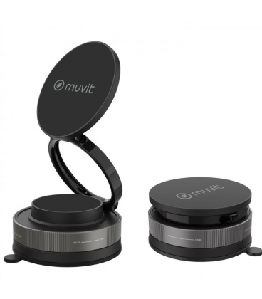 Soporte de smartphone para coche muvit for change mcchl0035/ negro