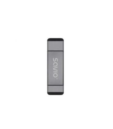 LECTOR TARJETAS SD USB 3 en 1 SAVIO AK-72