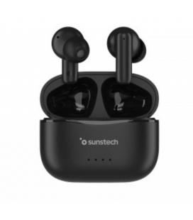 Auriculares bluetooth sunstech wavepodsbk con estuche de carga/ autonomía 4.5h/ negros