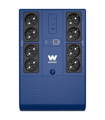 Sai línea interactiva woxter multibase ups 1200 va/ 1200va-720w/ 8 salidas/ formato torre