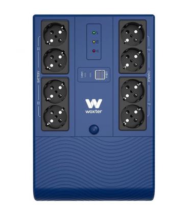 Sai línea interactiva woxter multibase ups 800 va/ 800va-480w/ 8 salidas/ formato torre