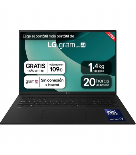 Portátil lg gram 17zd90t-g.ax78b intel core ultra 7-255h/ 16gb/ 1tb ssd/ 17'/ sin sistema operativo