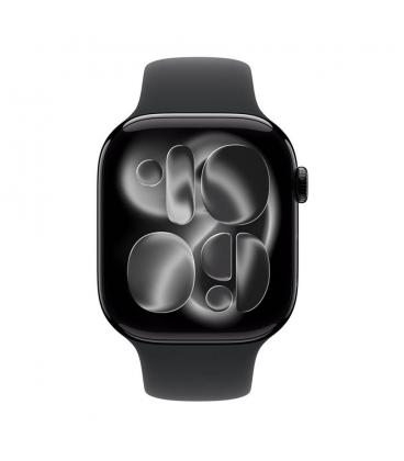 Smartwatch apple watch s11 gps + cellular 46mm jet black aluminium case black sport band - s - m