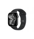 Smartwatch apple watch s11&nbsp;gps + cellular 46mm&nbsp;jet black aluminium case black sport band - m - l
