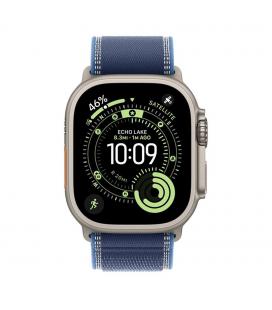 Smartwatch apple watch ultra 3 gps + cellular 49mm natural titanium case blue - bright blue trail loop - m - l