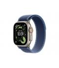 Smartwatch apple watch ultra 3 gps + cellular 49mm natural titanium case blue - bright blue trail loop - m - l