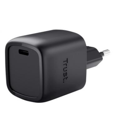 Cargador de pared gan trust maxo 30w/ 1xusb tipo-c/ 30w