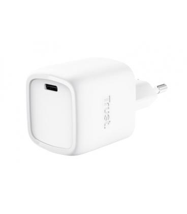 Cargador de pared gan trust maxo 30w/ 1xusb tipo-c/ 30w