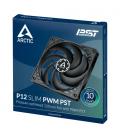 Ventilador arctic p12 slim pwm pst/ 12cm/ negro