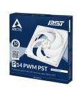 Ventilador arctic p14 pwm pst/ 14cm/ blanco