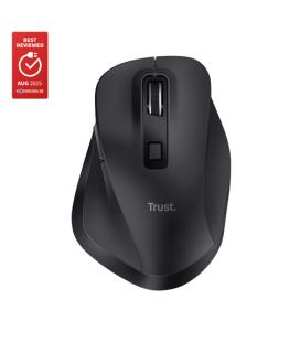 Ratón ergonómico inalámbrico trust fyda multidispositivo/ batería recargable/ hasta 2400 dpi