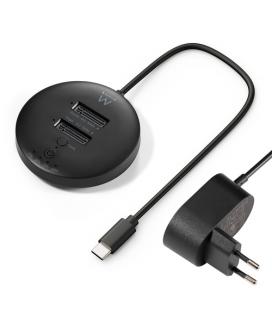 Ewent EW7078 base de conexión para disco duro USB 3.2 Gen 1 (3.1 Gen 1) Type-C Negro