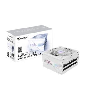 GIGABYTE AORUS ELITE P850W ICE Fuente de Alimentación - PCIe 5.0, 80 PLUS Platinum, Diseño completamente modular, Ventilador de 