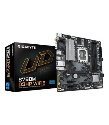 GIGABYTE B760M D3HP WIFI6 Placa base - Compatible con procesadores Intel Core 14ª generación, VRM digital de 4+1+1 fases, hasta 