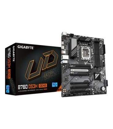 Placa Base Gigabyte B760 DS3H Intel B760 LGA 1700 DDR5 ATX PCIe 4.0 256GB RAID M.2 RGB