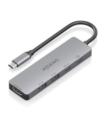 Docking usb tipo-c aisens asuc-5p028-gr/ 1xhdmi/ 2xusb/ 2xusb tipo-c/ 1xusb tipo-c pd/ gris