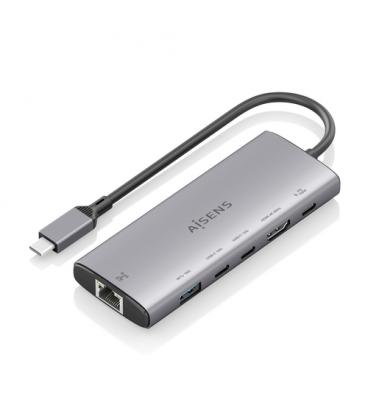 Docking usb tipo-c aisens asuc-6p030-gr/ 1xhdmi/ 1xusb/ 2xusb tipo-c/ 1xrj45/ 1xusb tipo-c pd/ gris