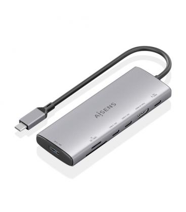 Docking usb tipo-c aisens asuc-7p031-gr/ 1xhdmi/ 1xusb/ 2xusb tipo-c/ 1xlector tarjetas/ 1xusb tipo-c pd/ gris