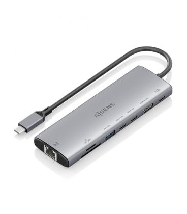 Docking usb tipo-c aisens asuc-8p033-gr/ 1xhdmi/ 1xusb/ 2xusb tipo-c/ 1xrj45/ 1xlector tarjetas/ 1xusb tipo-c pd/ gris