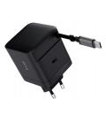 Cargador de pared trust maxo 65w/ 1xusb tipo-c/ incluye cable usb tipo-c retráctil/ 65w